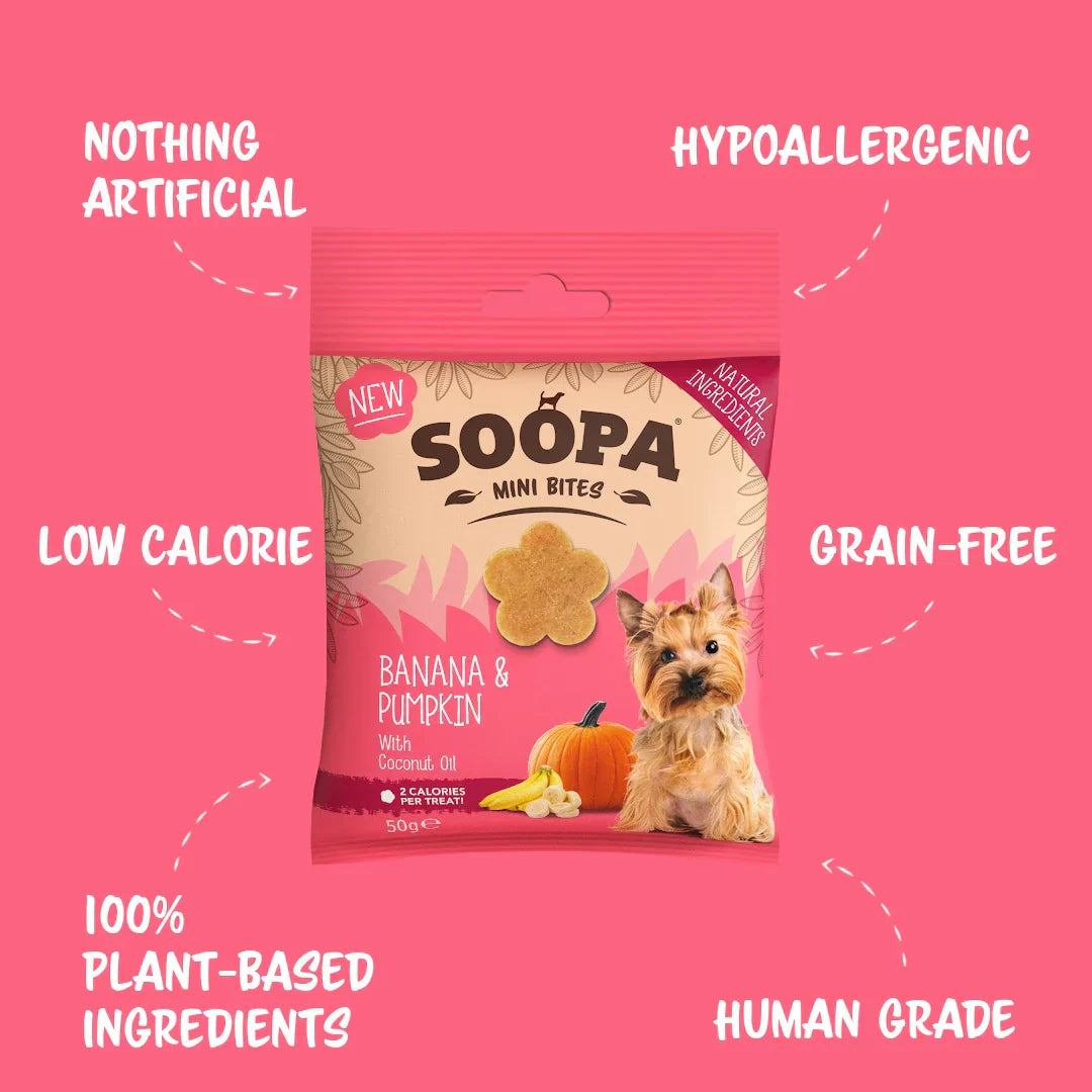 Soopa Banana & Pumpkin | Healthy Bites for Mini Dogs