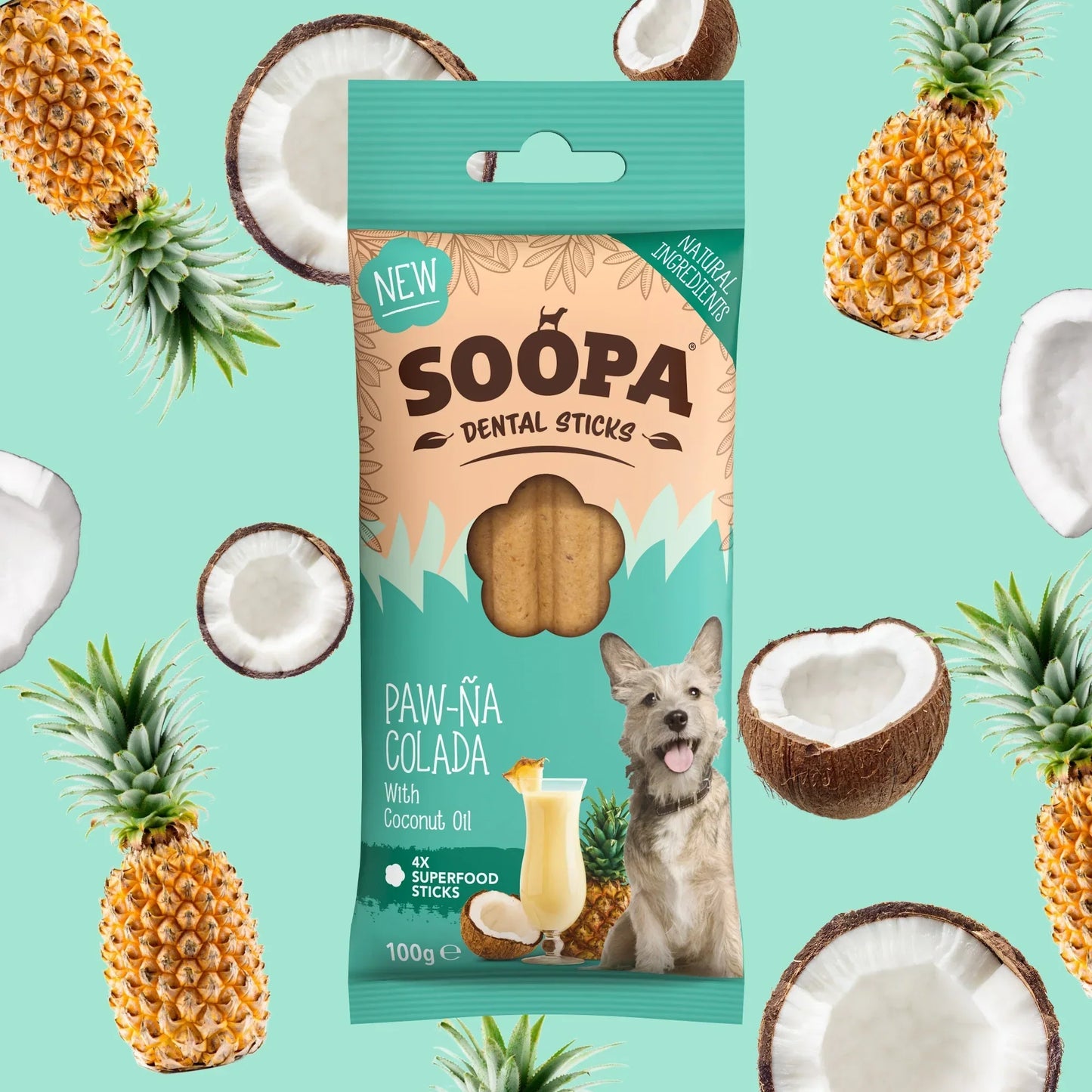 Soopa Paw-Na Colada | Healthy Dental sticks for dogs